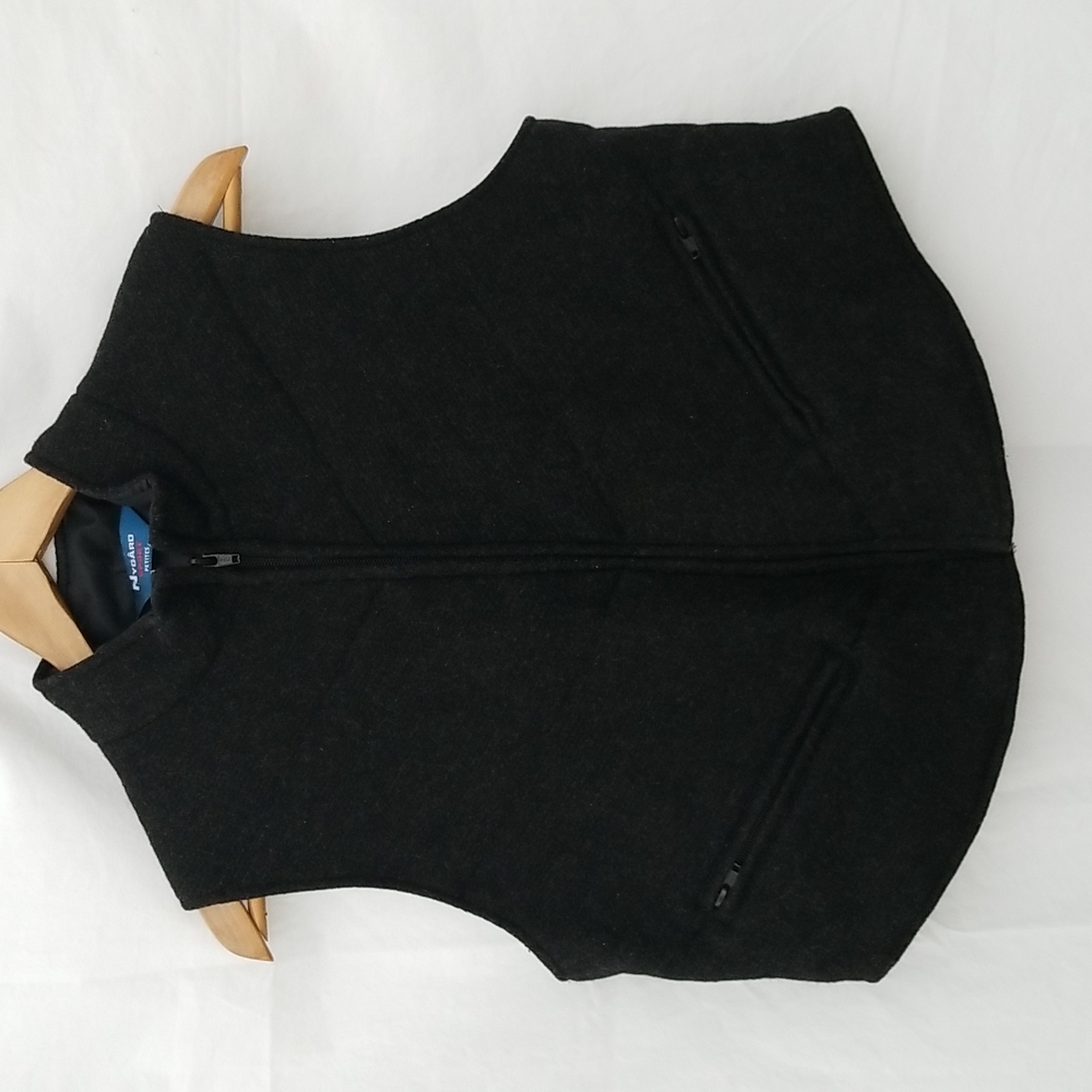 NYGARD sport black wool zippered vest petite medium